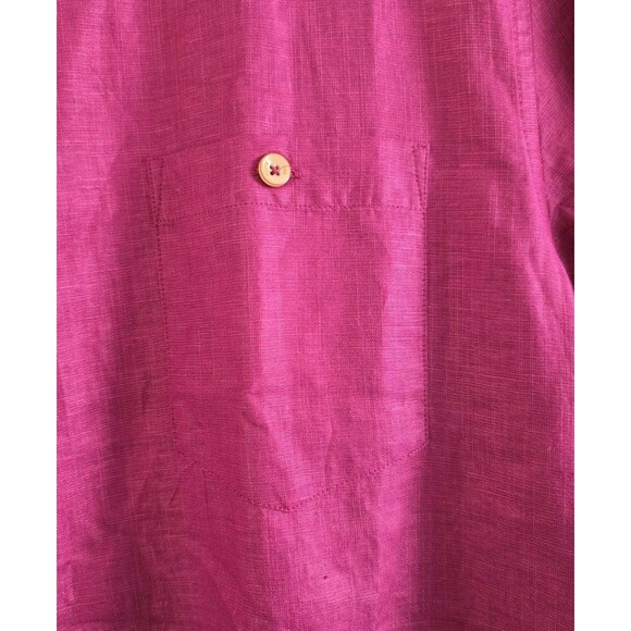 Ted Baker Button Up Shirt Size 6 Mens Purple Short Sleeve Linen Cotton Blend XXL - Picture 5 of 10